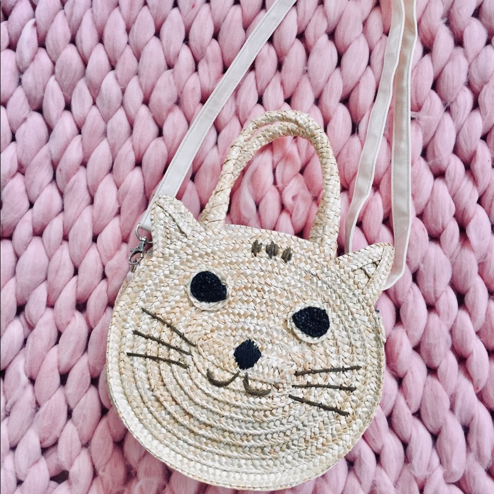 Kitty Cat Straw Bag